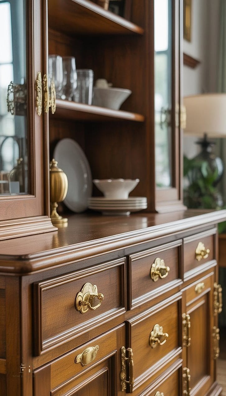 30 Dreamy Fall Hutch Decor Ideas to Try This Season 8 Antique Brass and Copper Pieces