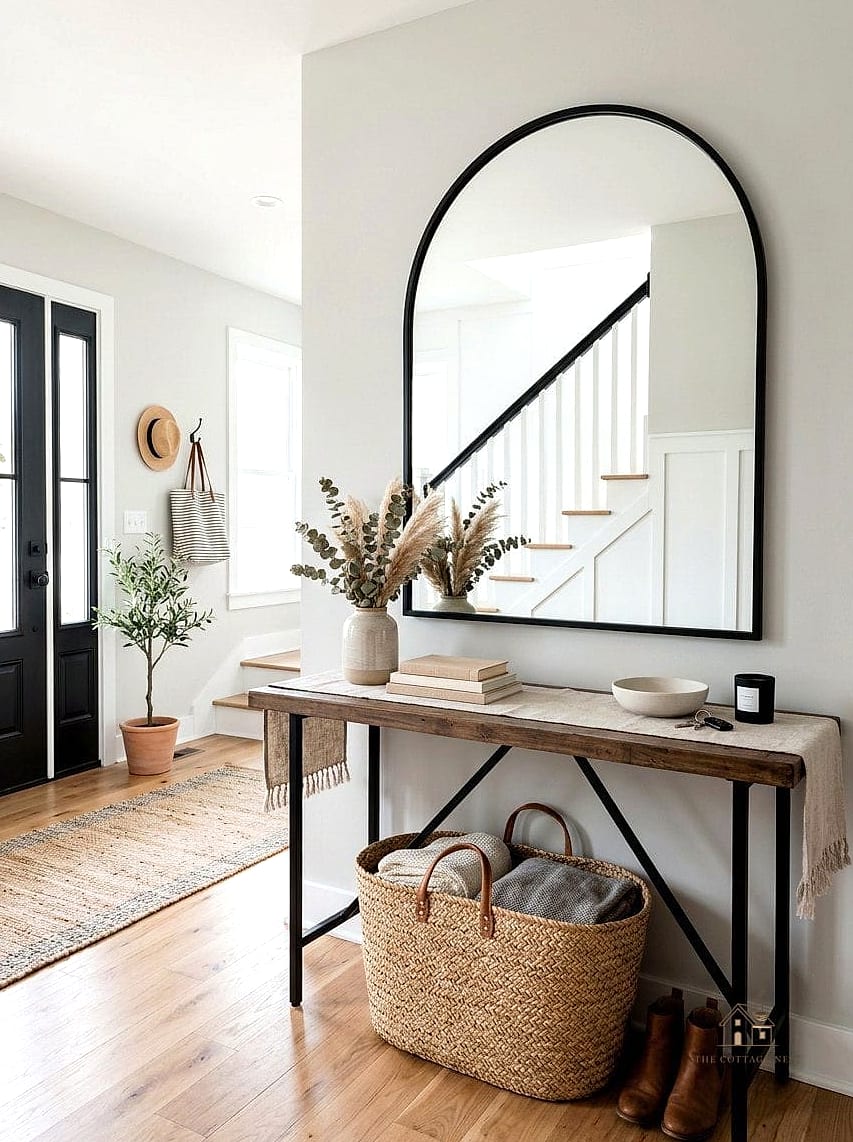 45 Creative Entryway Mirror Ideas That Will Inspire You 3 Arched Mirror Leaning Against the Wall