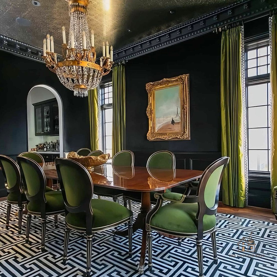 50 Beautiful Dining Room Wallpaper Ideas to Transform Your Space 17 Art Deco Wallpaper
