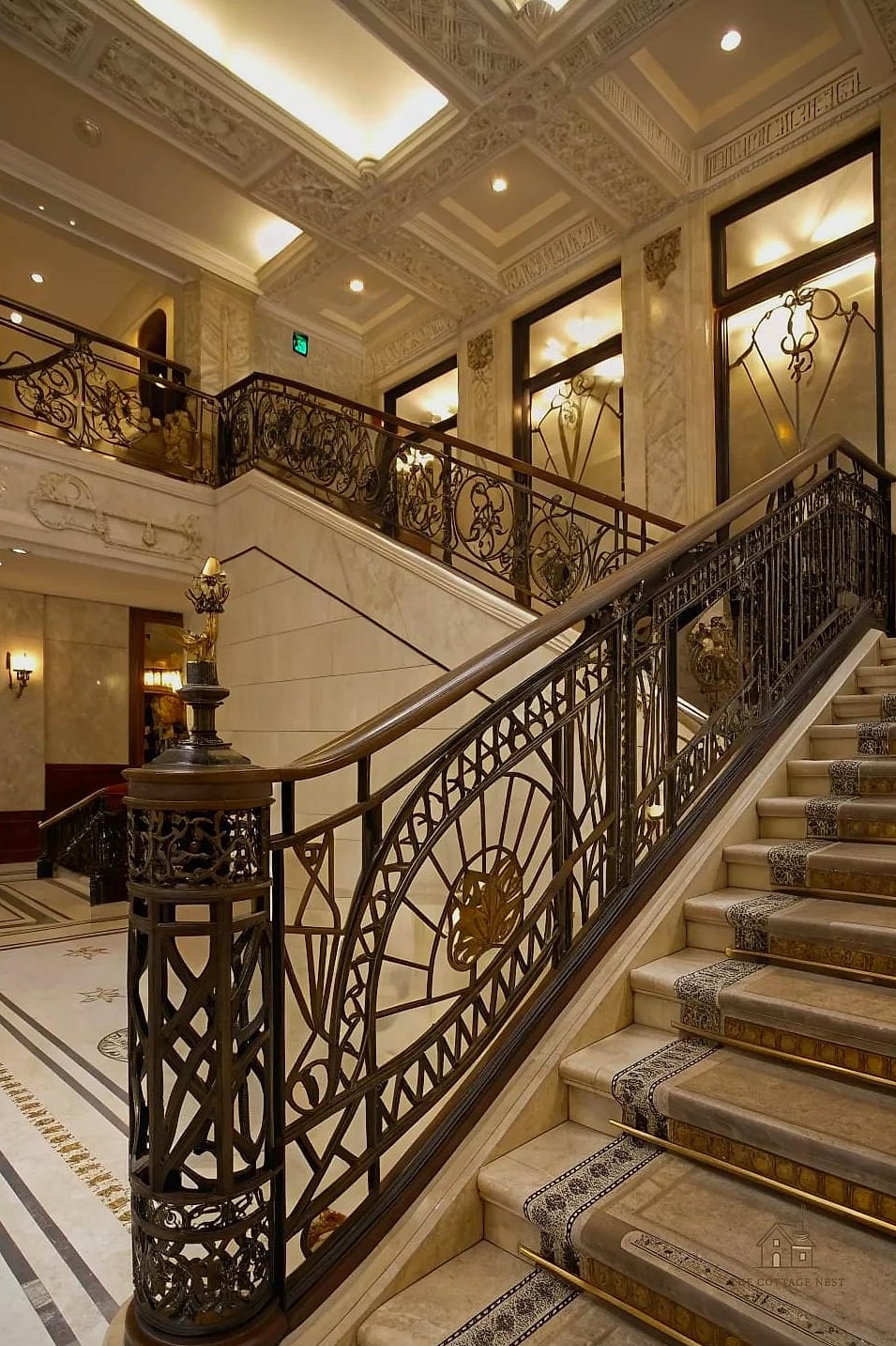 45 Stunning Stair Railing Ideas You'll Absolutely Love 21 Art Deco Inspired Geometric Rail
