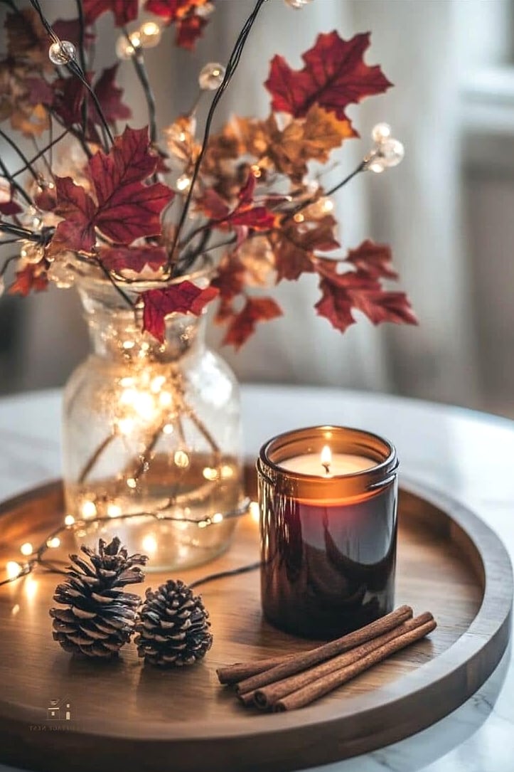 30 Dreamy Fall Tray Decorating Ideas to Try This Season 22 Autumn Spice Tea Tray