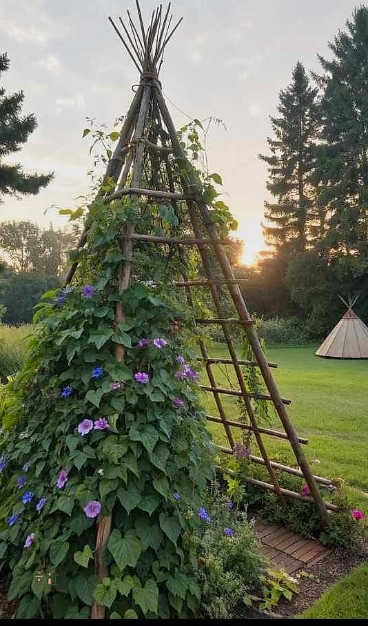 Bamboo Teepee Trellis