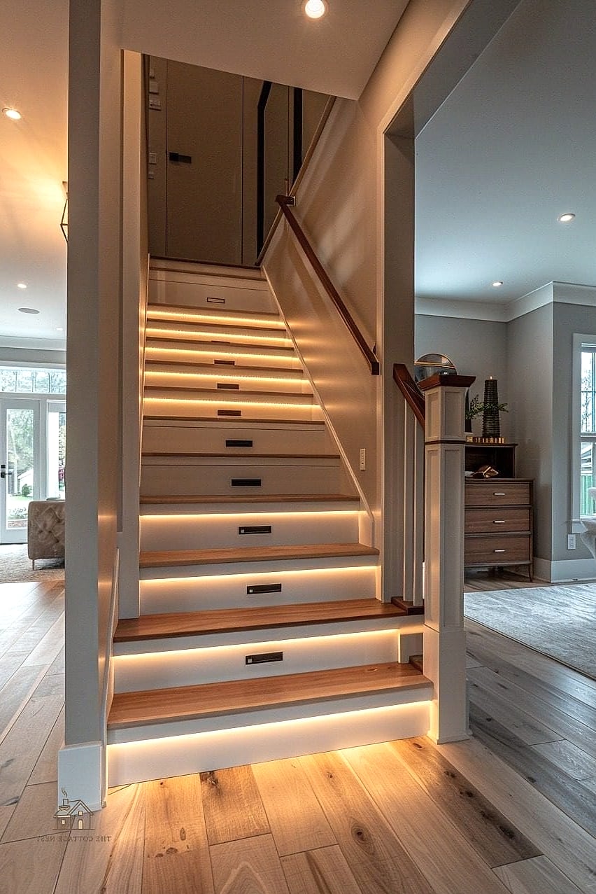 50 Clever Staircase Lighting Ideas for Every Style 27 Basket Pendant Lights for a Coastal Look