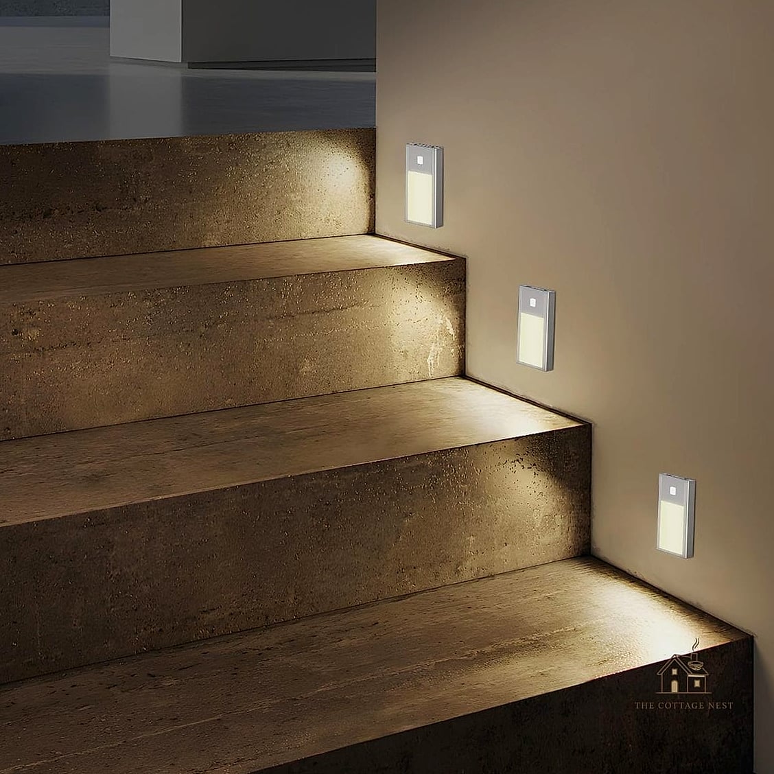 50 Clever Staircase Lighting Ideas for Every Style 33 Battery-Operated Stick-On LED Lights