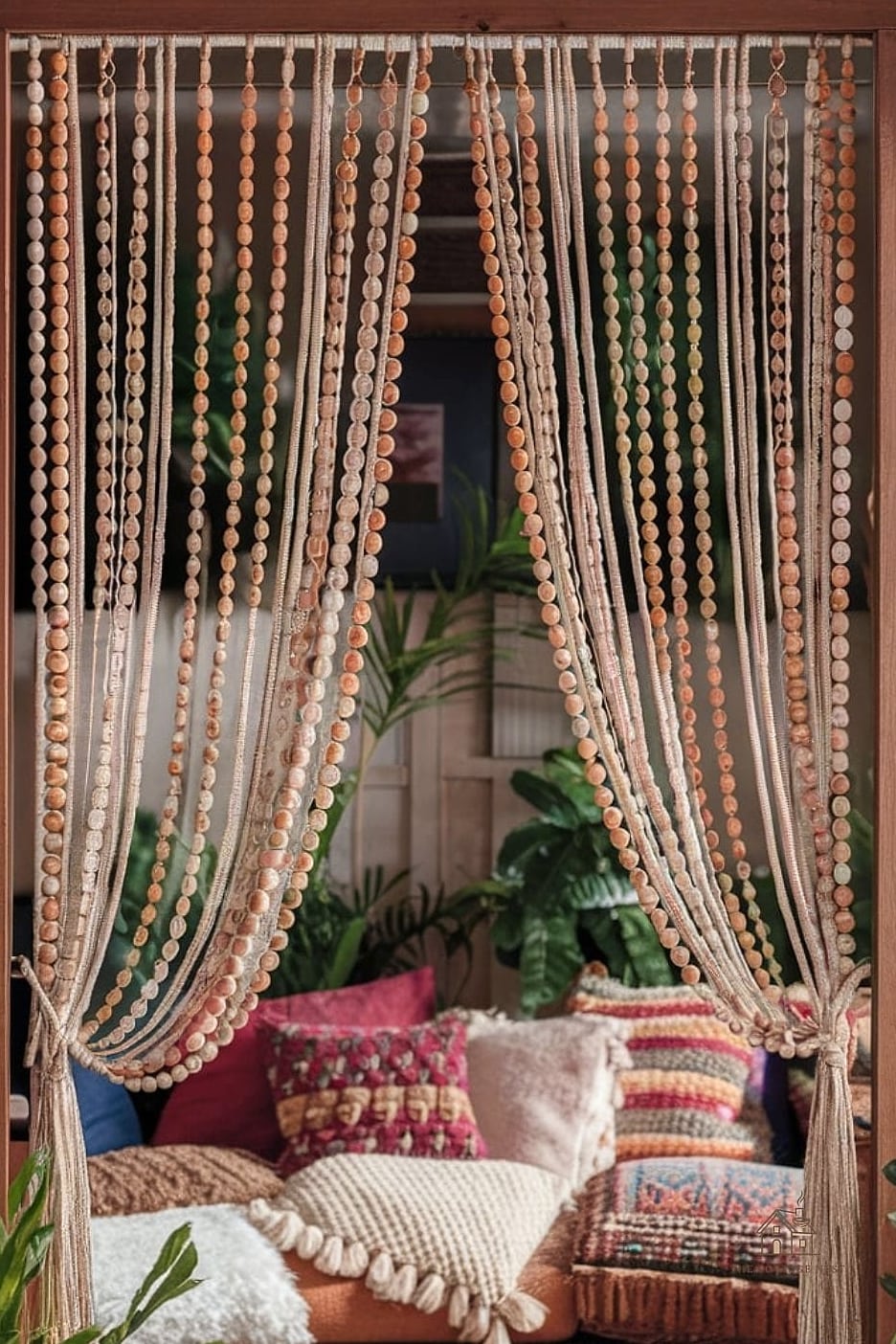 30 Beautiful Boho Dorm Room to Transform Your Space 15 Beaded Curtain Room Divider