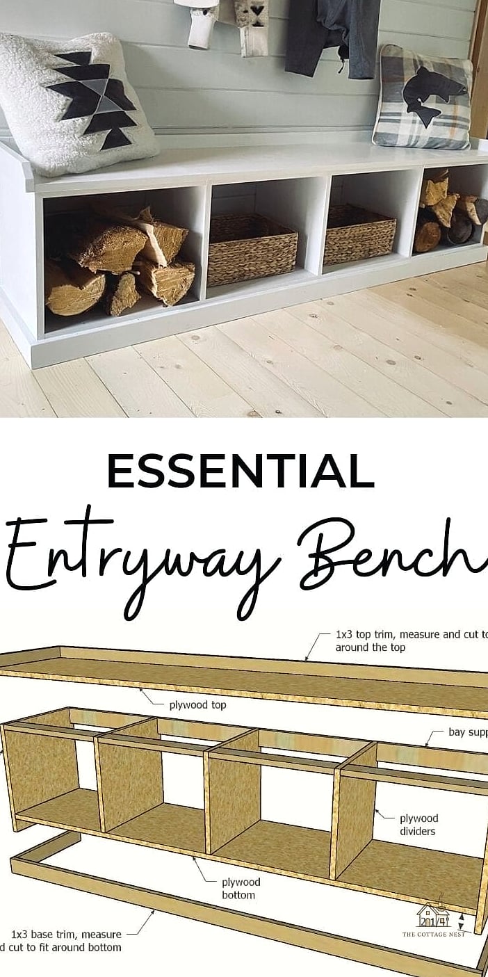 30 Amazing Entryway Bench Ideas on a Budget 18 Bench Built from Wood Crates