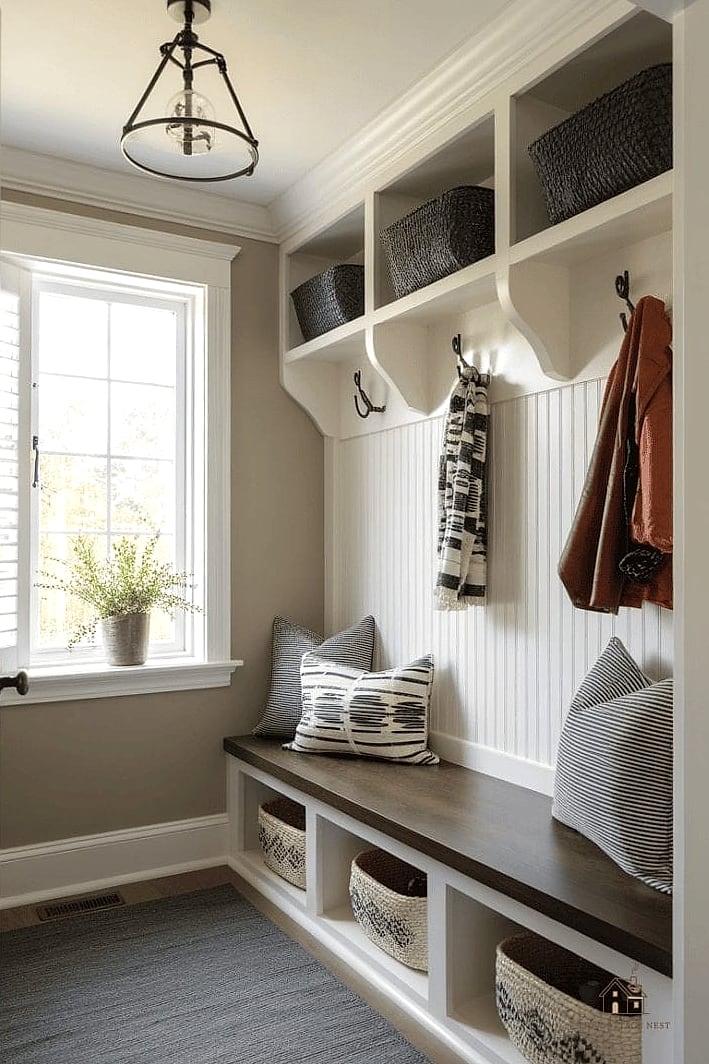 35 Creative Narrow Entryway Ideas That Will Inspire You 5 Bench With Built-In Storage