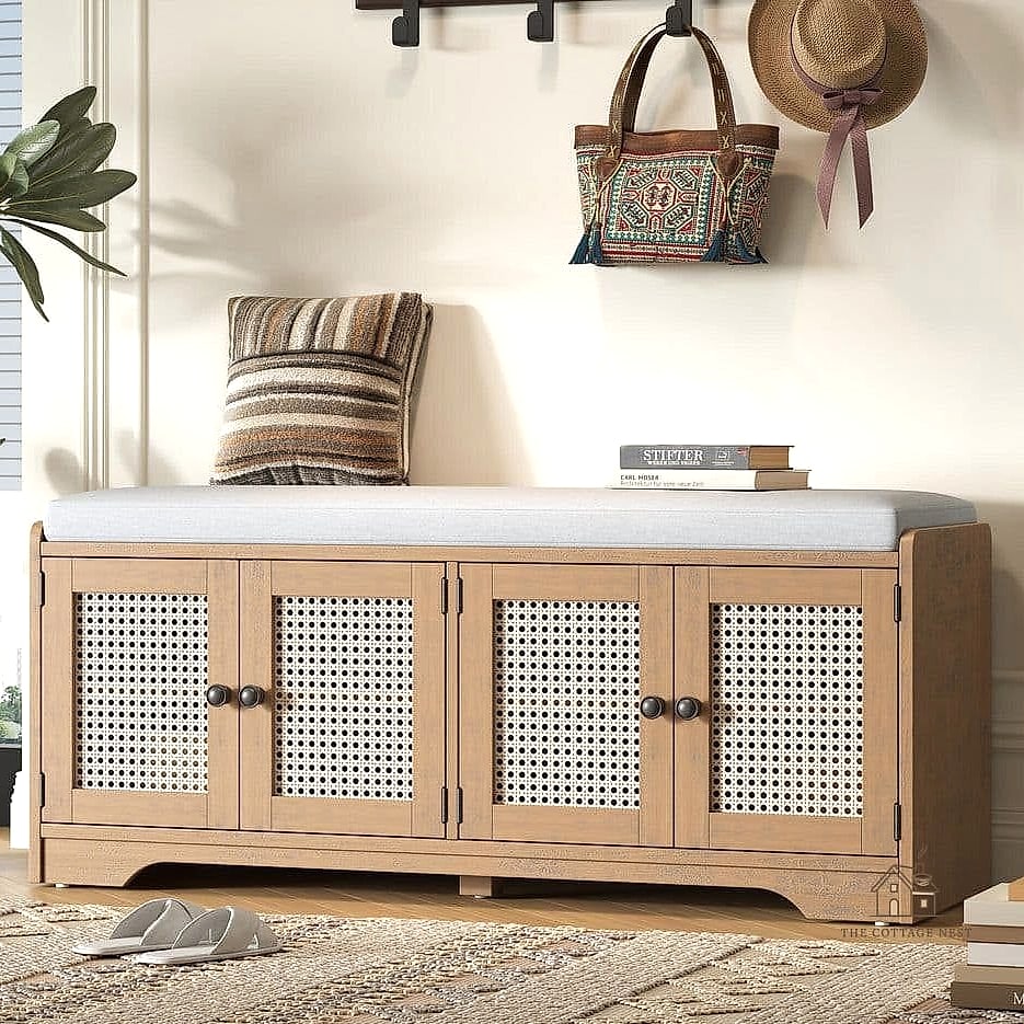 30 Amazing Entryway Bench Ideas on a Budget 24 Bench with Removable Cushions