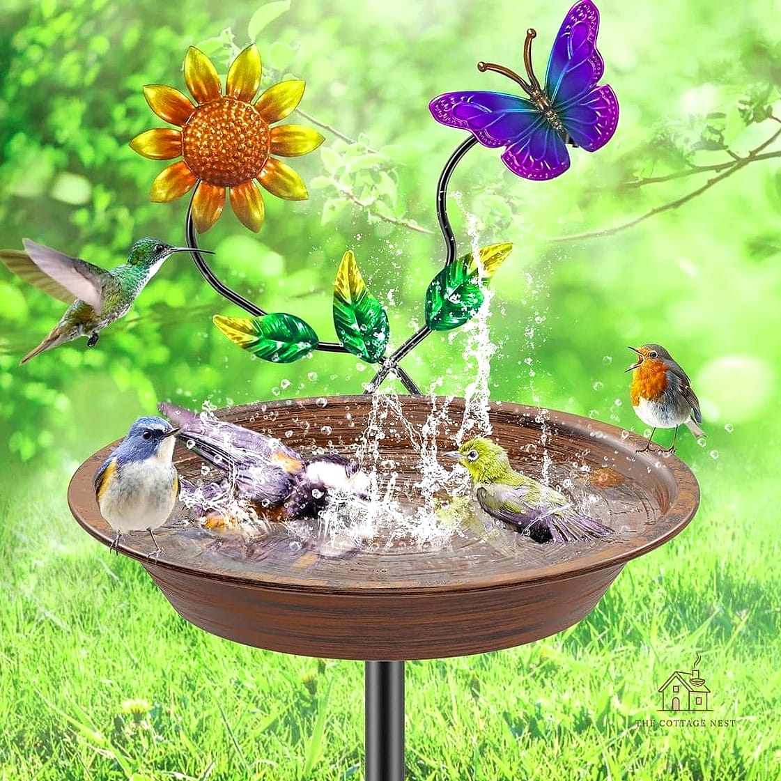 Birdbath Fountain Combo