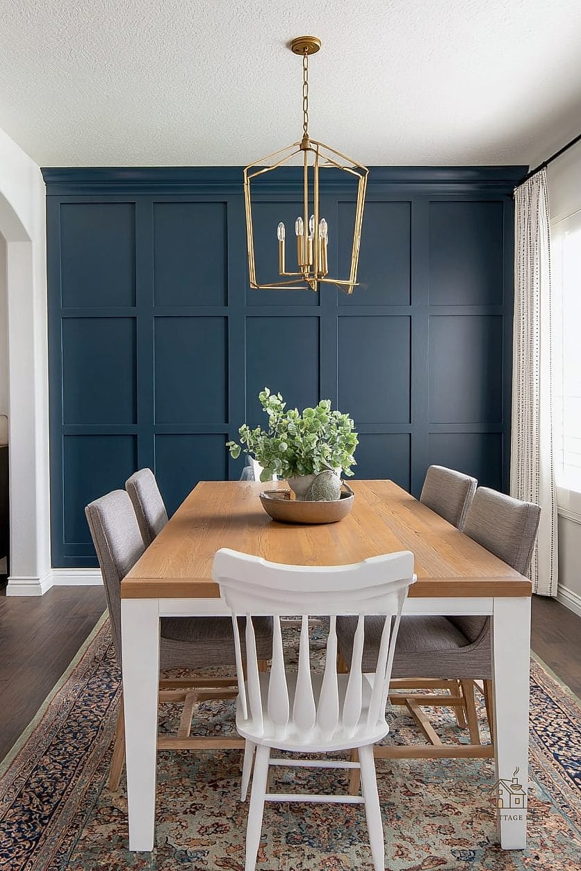 15 Stunning Dining Room Wall Decor Ideas You'll Absolutely Love 9 Board and Batten with a Painted Finish