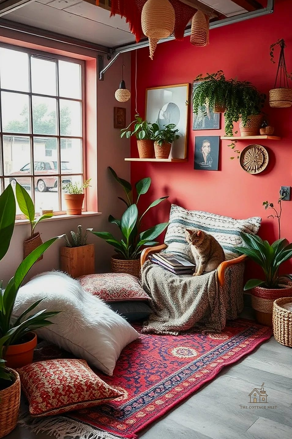 40 Clever Garage Conversion Ideas for Every Style 23 Boho Chic Reading Nook