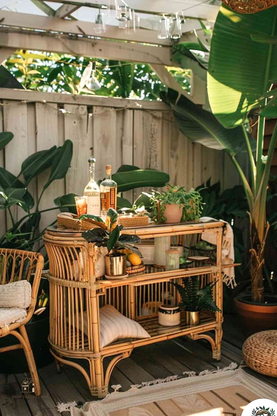 45 Brilliant Boho Garden Ideas to Copy Right Now 35 A Boho Garden Bar Cart