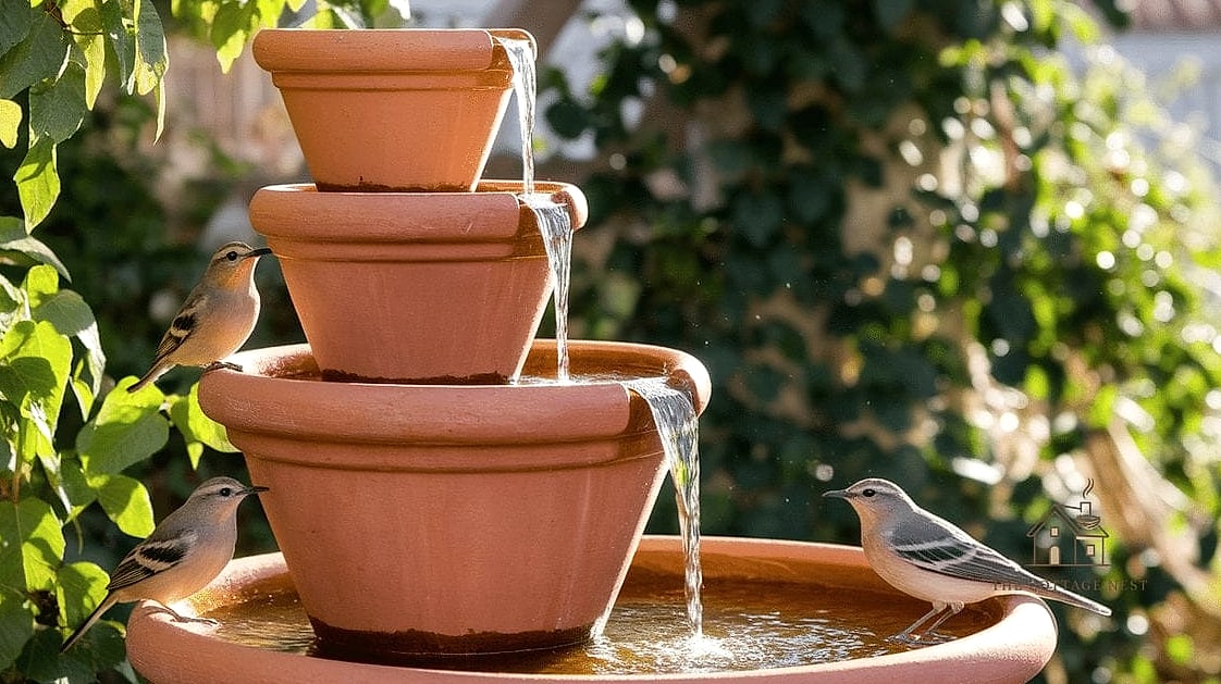 45 Brilliant Boho Garden Ideas to Copy Right Now 43 A Boho Garden Fountain or Water Feature