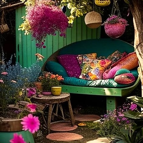 45 Brilliant Boho Garden Ideas to Copy Right Now 27 A Boho-Style Garden Bed Border