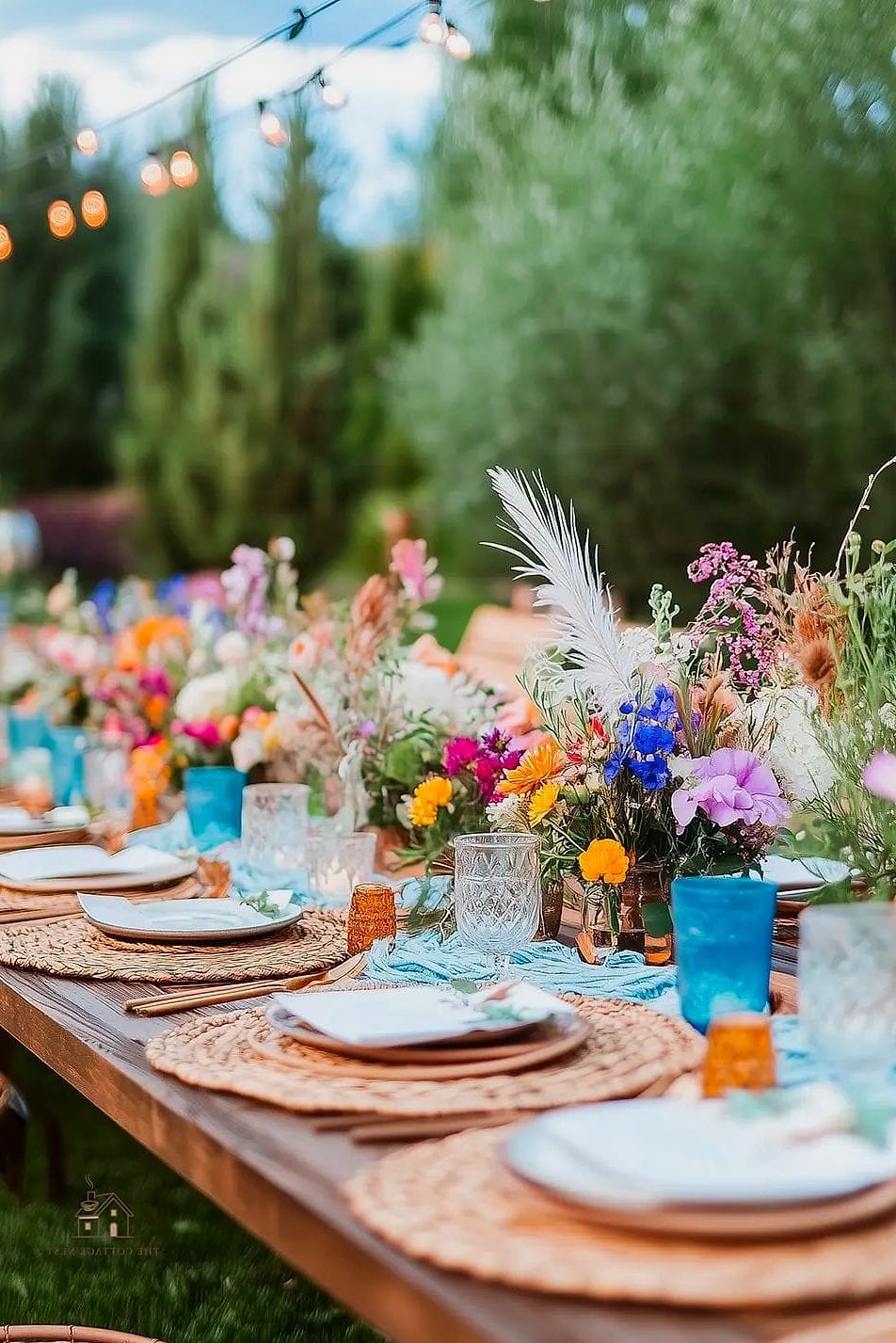45 Brilliant Boho Garden Ideas to Copy Right Now 21 A Boho Tablescape for Outdoor Dining