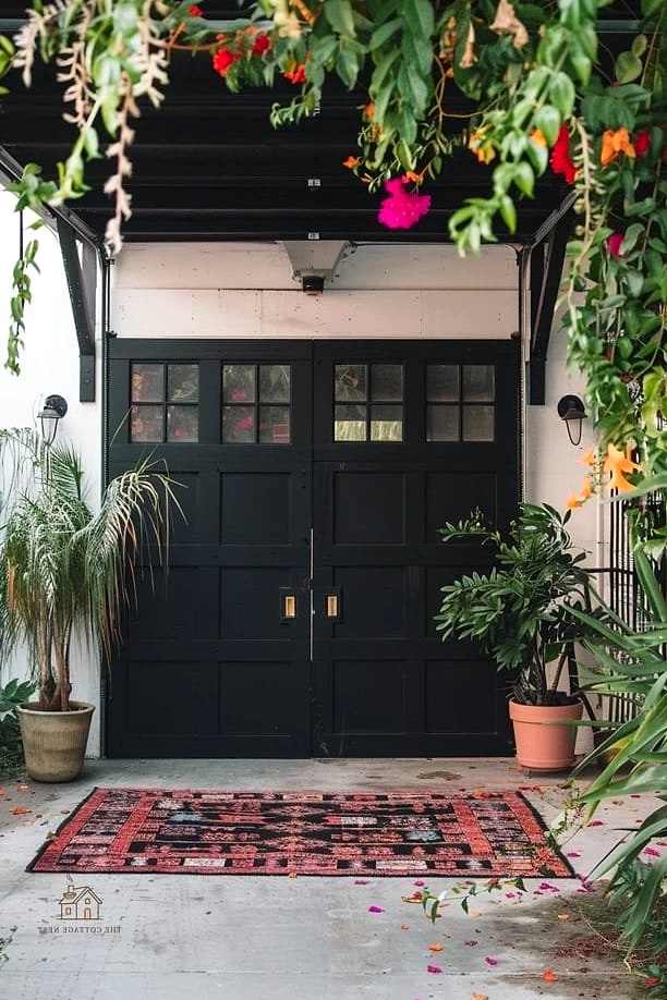 45 Stunning Garage Entryway Ideas You'll Absolutely Love 18 Bold Statement Door Color