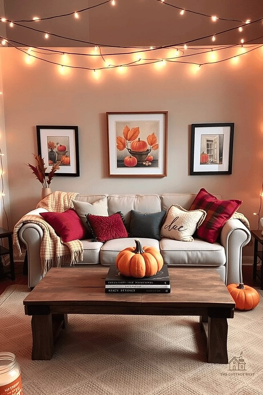 25 Stunning Fall Apartment Decor Ideas You'll Absolutely Love 25 A Books and Blankets Styled Coffee Table