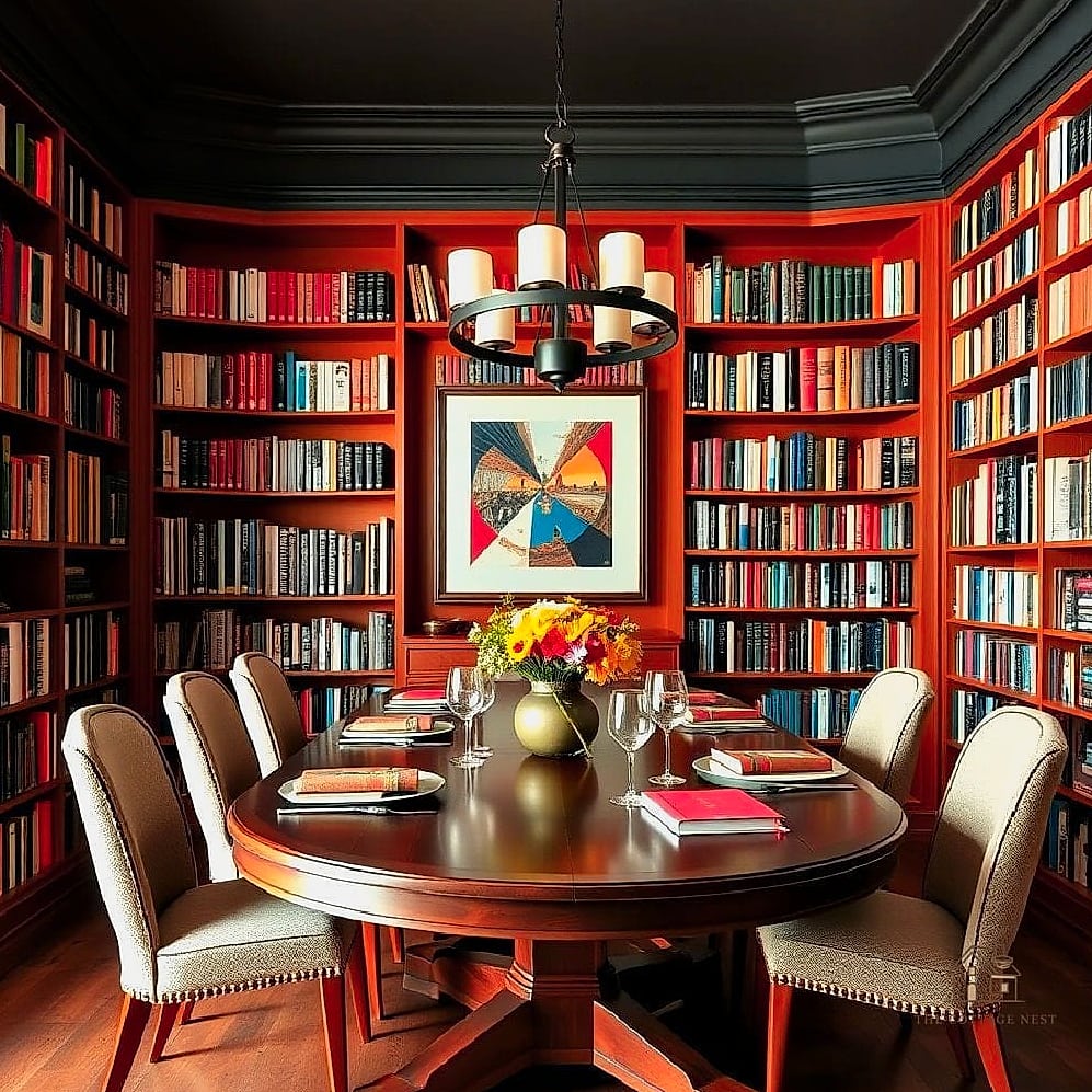 45 Brilliant Dining Room Table Centerpiece Ideas to Copy Right Now 13 Books Stacked as a Base