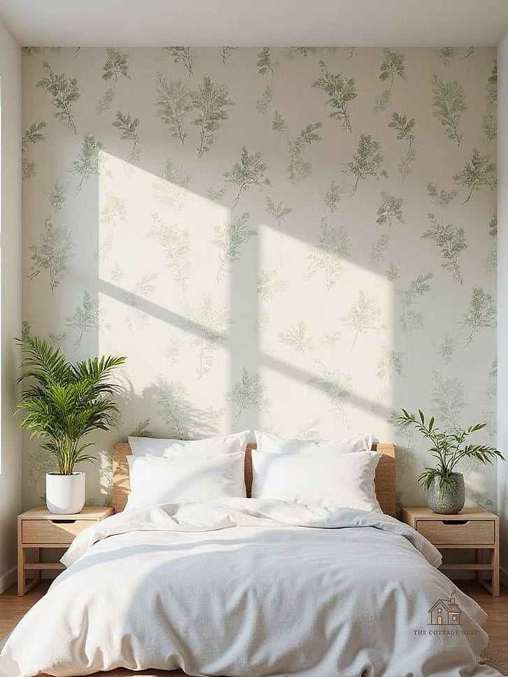 25 Stunning Bedroom Wallpaper Ideas You'll Absolutely Love 1 Botanical Print Wallpaper
