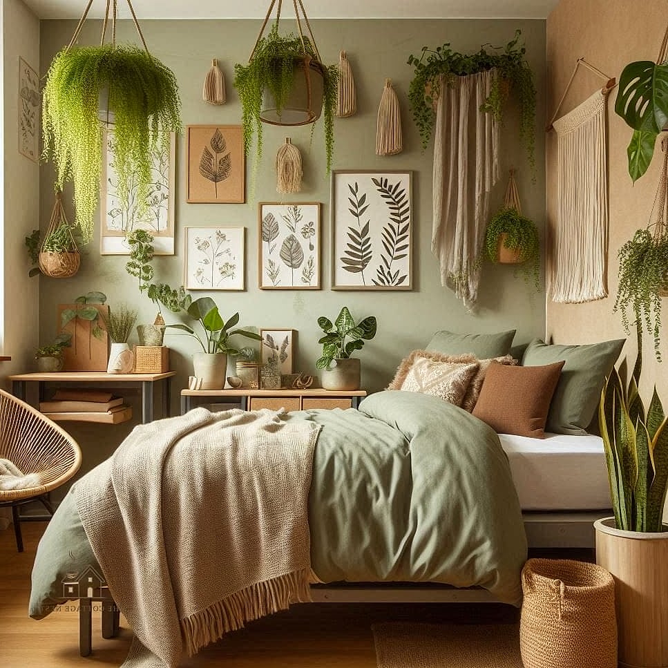 40 Dreamy Green Dorm Room Ideas to Try This Season 15 Botanical Print Wall Art