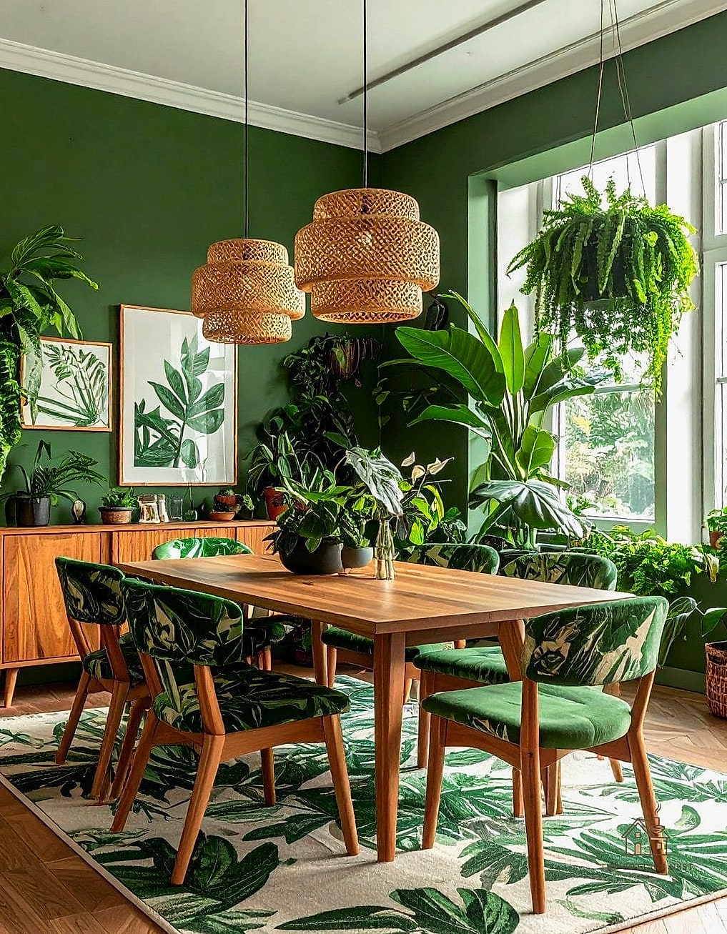 40 Cozy Boho Dining Room Decor Ideas Worth Pinning 24 Botanical Print Wallpaper