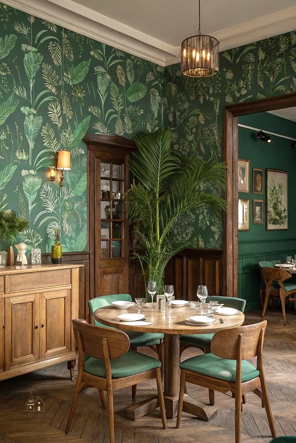 25 Stunning Dining Room Accent Wall Ideas You'll Absolutely Love 22 Botanical Wallpaper Print