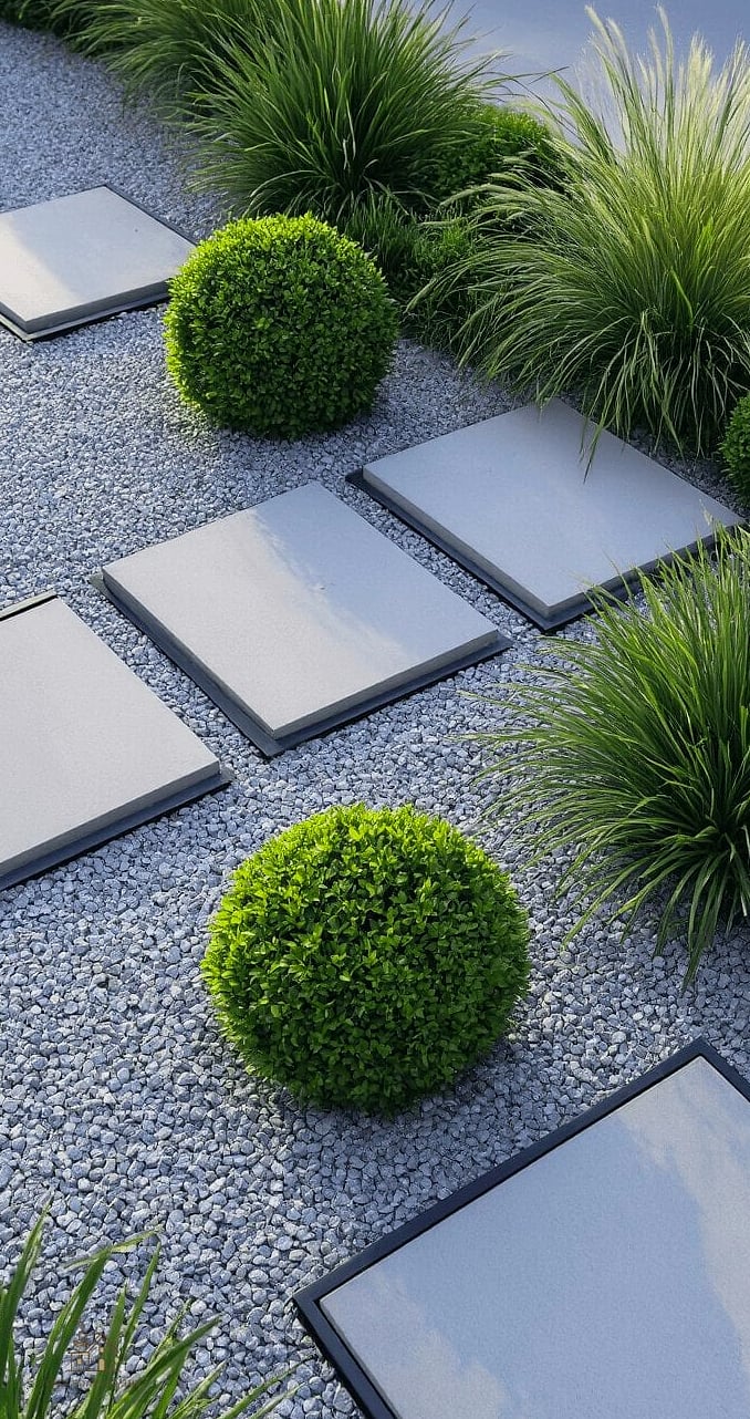 50 Beautiful Garden Border Ideas to Transform Your Space 41 Boxwood Ball Border
