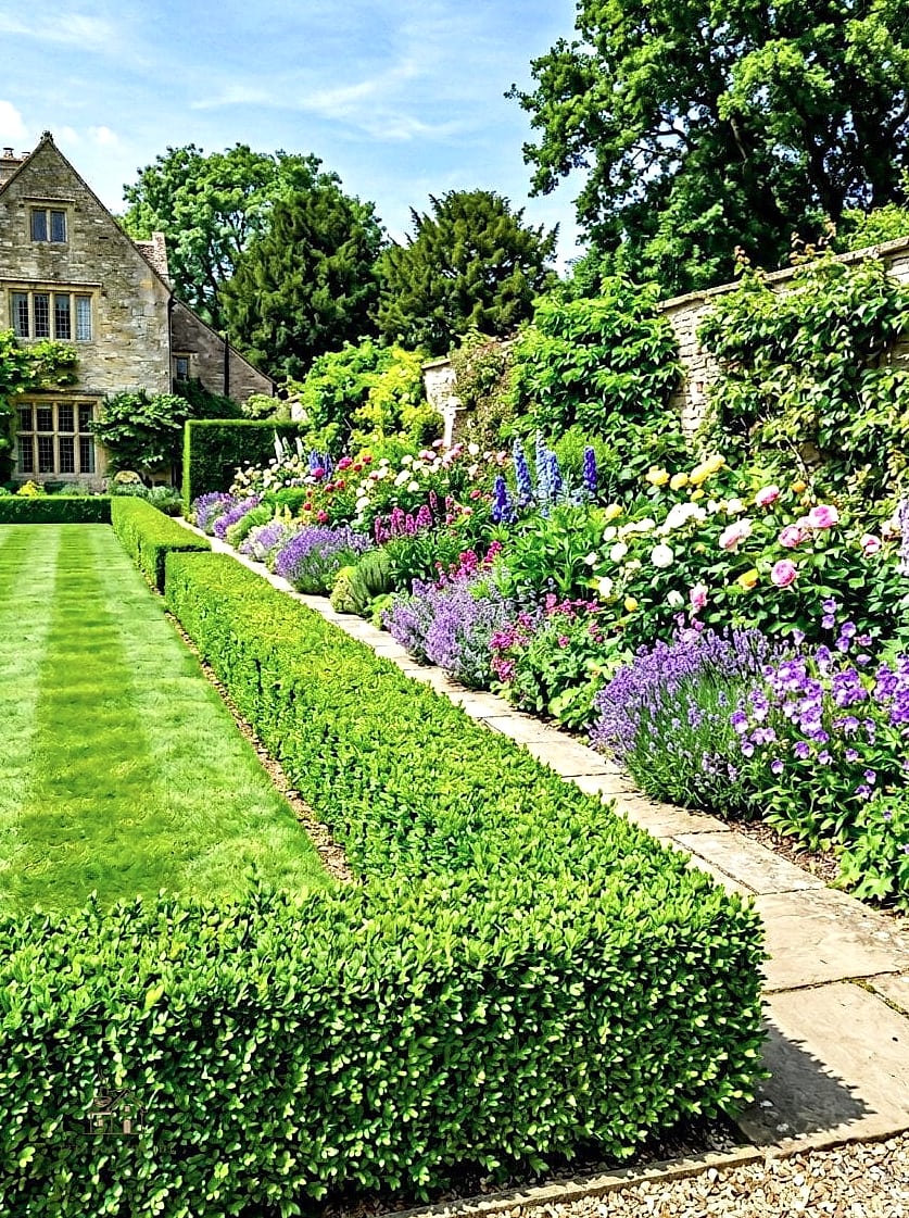 50 Beautiful Garden Border Ideas to Transform Your Space 6 Boxwood Hedge Border