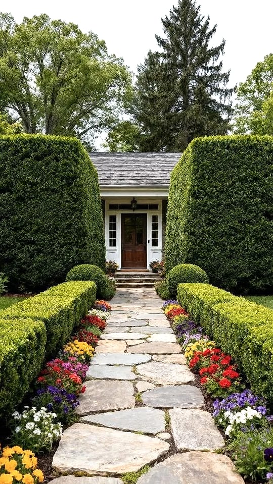 20 Cozy Driveway Landscaping Ideas Worth Pinning 4 Boxwood Hedges for Structure