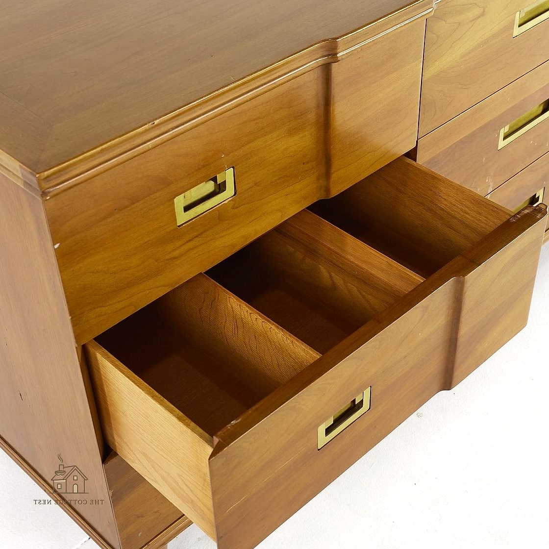 Brass Drawer Pulls on a Credenza