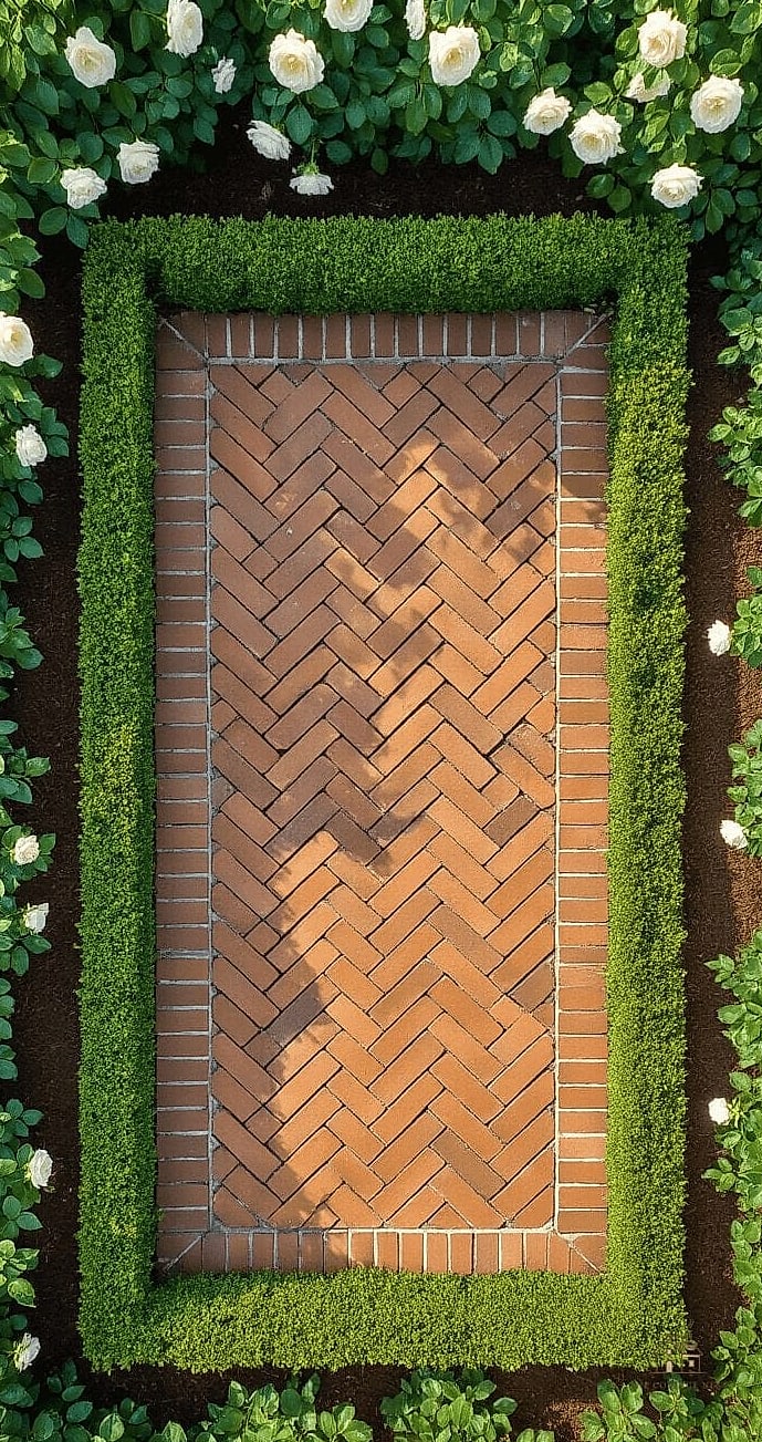 50 Beautiful Garden Border Ideas to Transform Your Space 30 Brick Herringbone Border