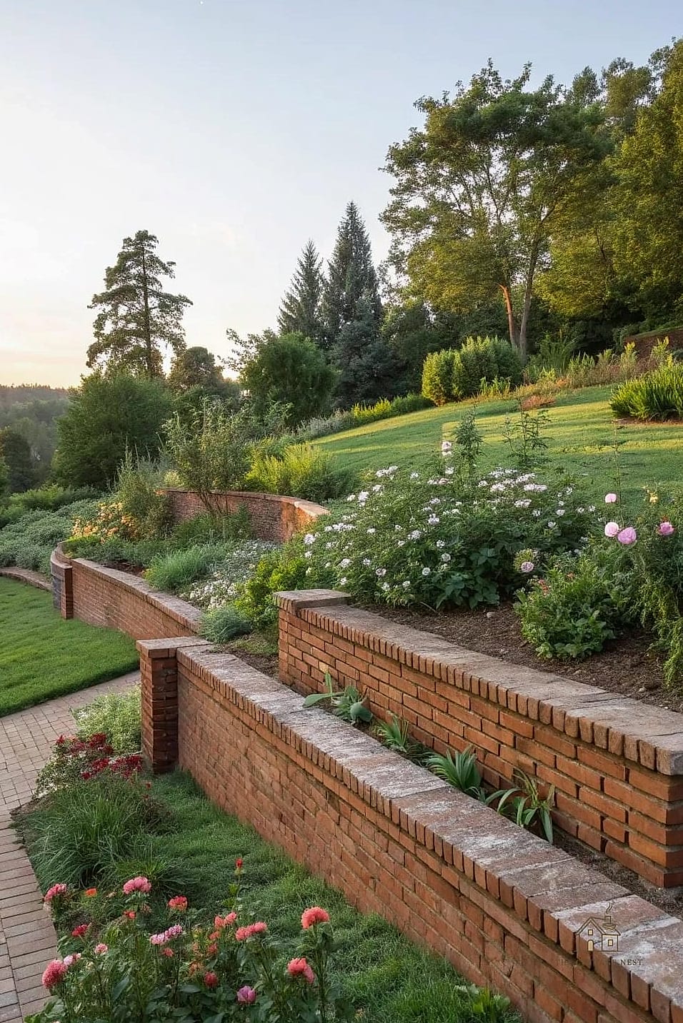 30 Beautiful Retaining Wall Ideas to Transform Your Space 9 Brick Retaining Walls