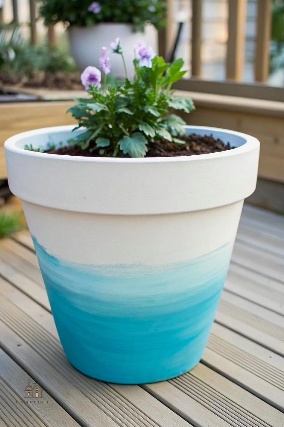 30 Amazing Flower Pots Painting Ideas on a Budget 13 Bright Ombre Sunset Pots