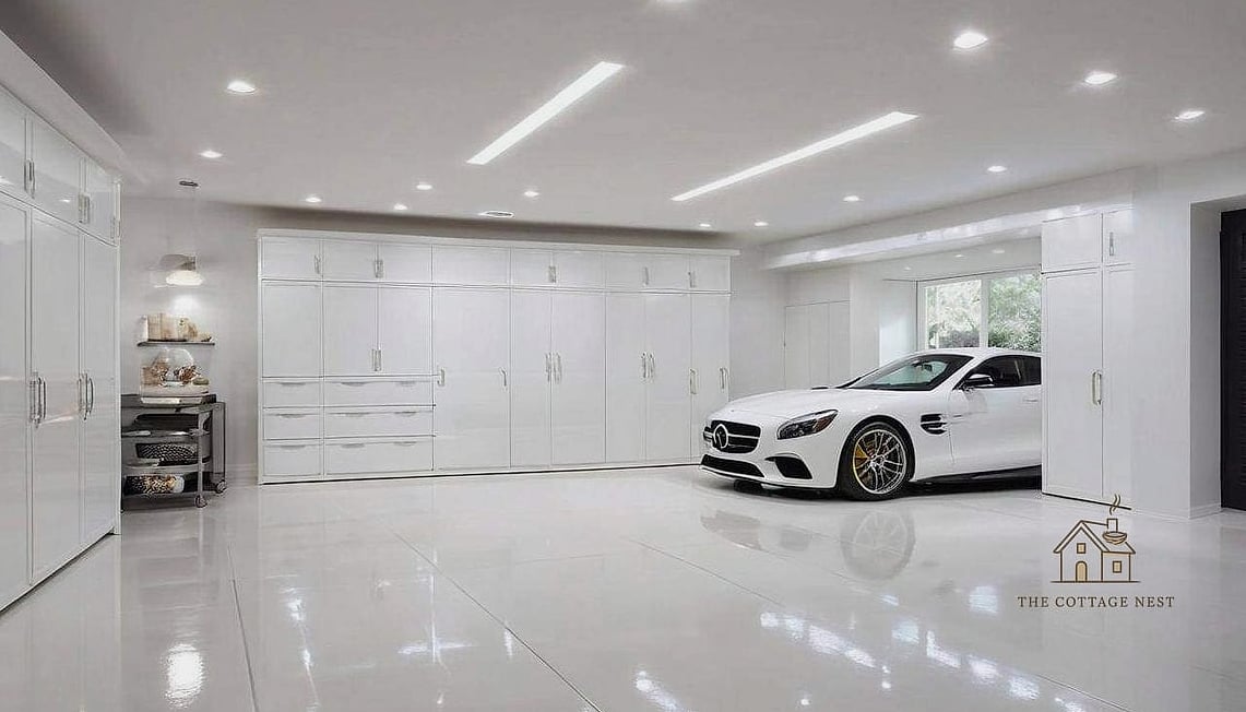 50 Amazing Garage Paint Colors Walls Ideas on a Budget 36 Bright White with Colorful Doors