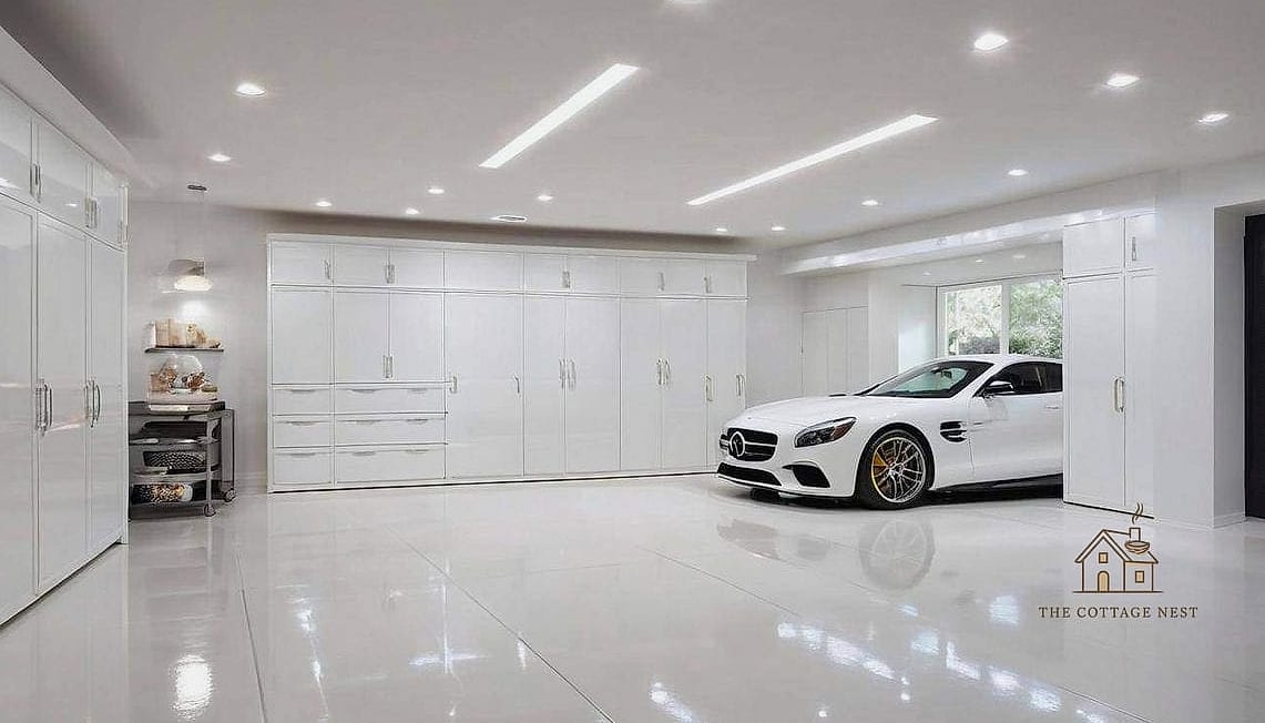50 Amazing Garage Paint Colors Walls Ideas on a Budget 50 Bright White with Exposed Brick Accent