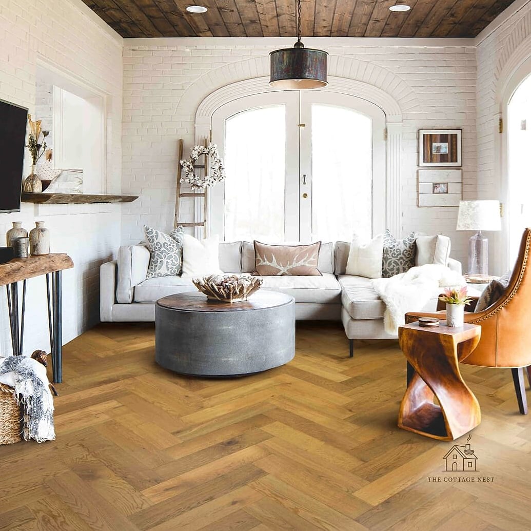 Bring In a Herringbone Throw Blanket