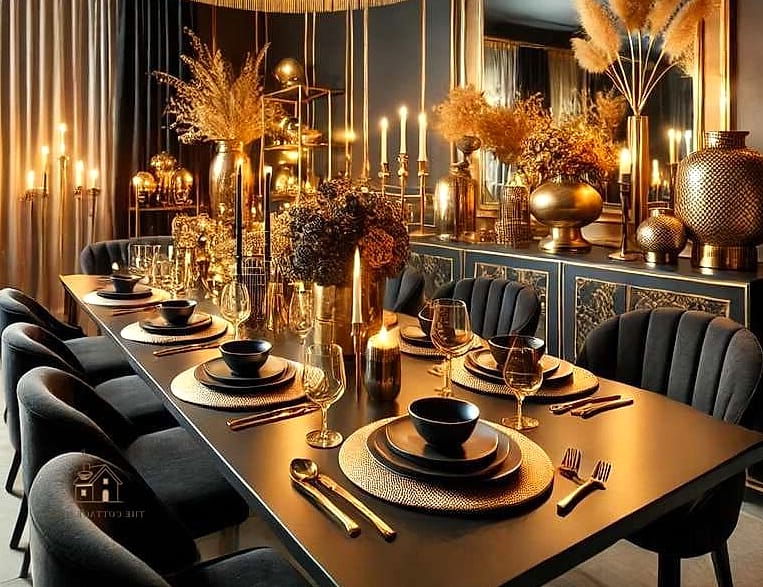 15 Stunning Black Dining Table Decor Ideas You'll Absolutely Love 15 Bring In Seasonal Decor in Small Doses