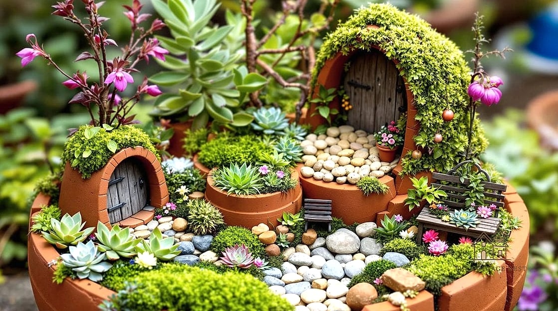 50 Clever Junk Garden Ideas Repurposed for Every Style 21 Broken Ceramic Pot Mosaic Path