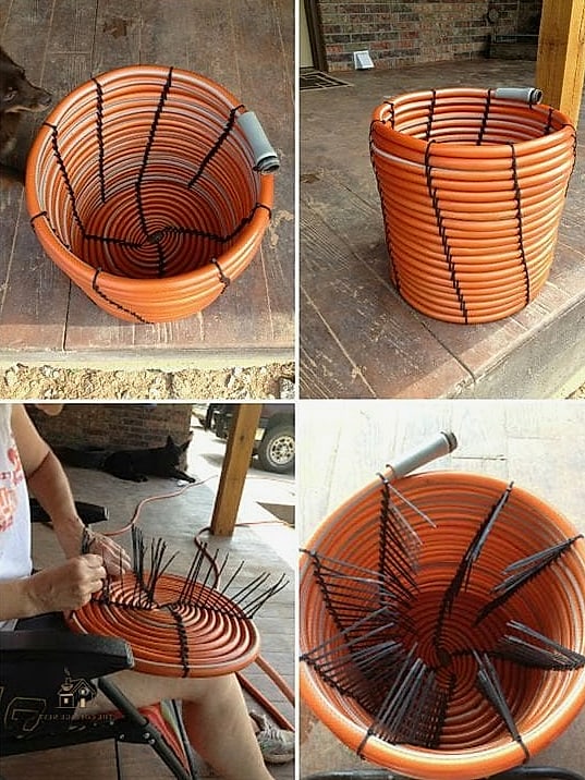 50 Clever Junk Garden Ideas Repurposed for Every Style 35 Broken Garden Hose Wreath