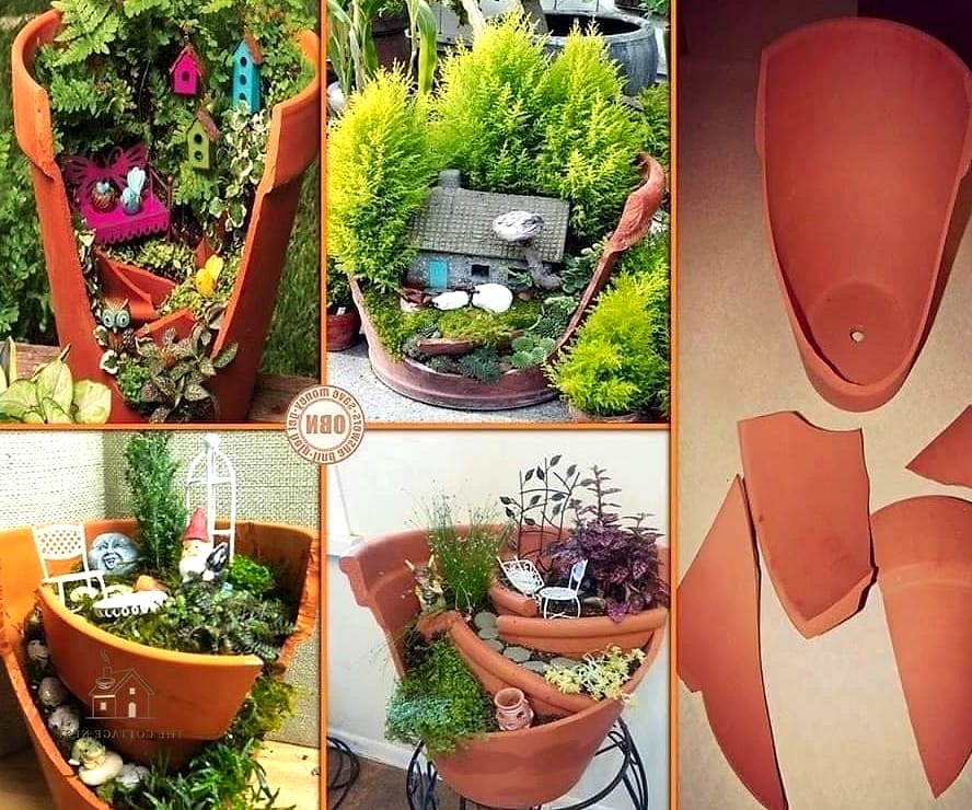 50 Clever Junk Garden Ideas Repurposed for Every Style 12 Broken Teapot Fairy Garden