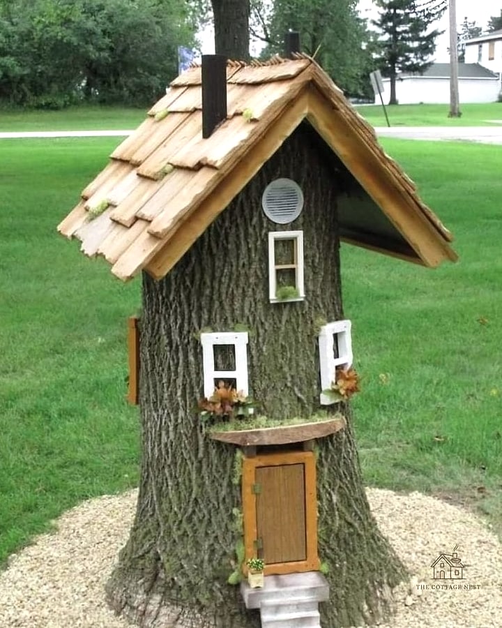 45 Creative Tree Stump Ideas Outdoor That Will Inspire You 27 Build a Small Water Feature