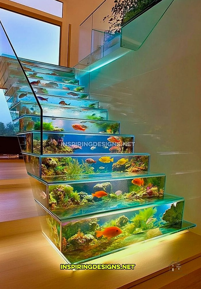 25 Gorgeous Under Stairs Ideas That Are Totally Doable 18 A Built-In Aquarium
