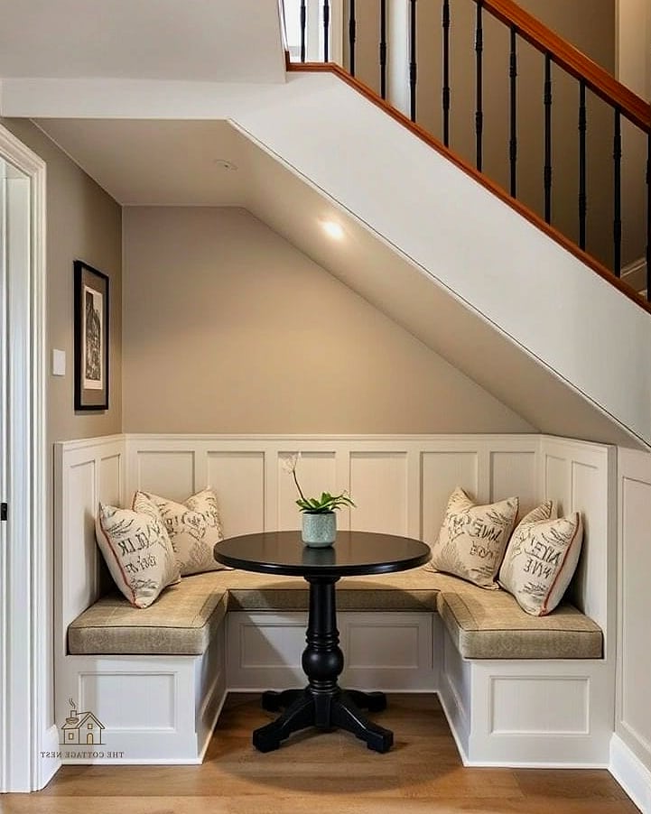 25 Chic Under Stairs Nook Ideas for a Beautiful Home 21 Built-In Banquette Seating