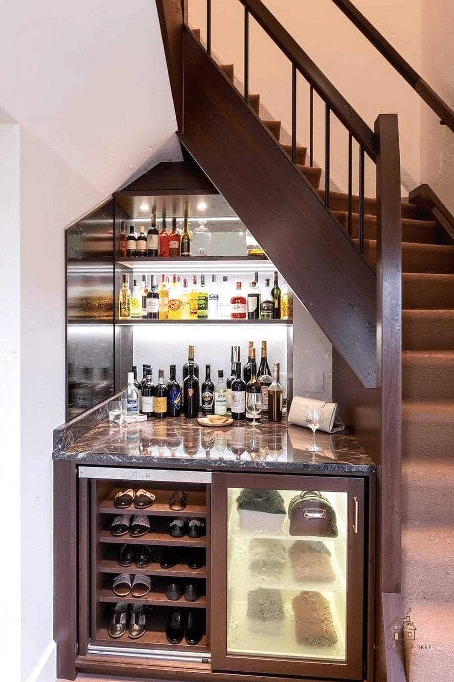 A Built-In Bar Cabinet