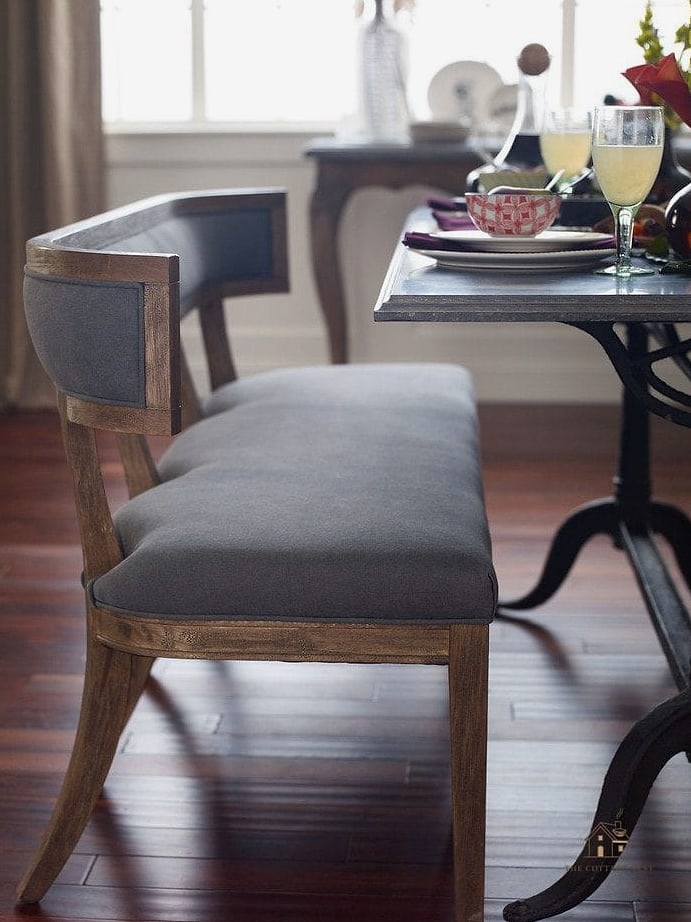 30 Clever Eclectic Dining Room Ideas for Every Style 23 Built-In Bench Seating with Mismatched Cushions