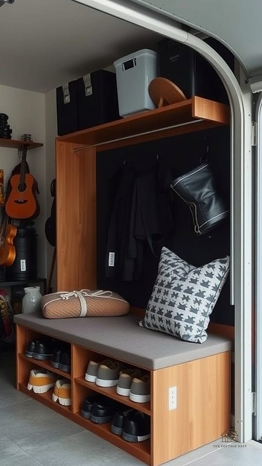 30 Cozy Garage Shoe Storage Ideas Worth Pinning 3 A Built-In Bench with Shoe Cubbies Underneath