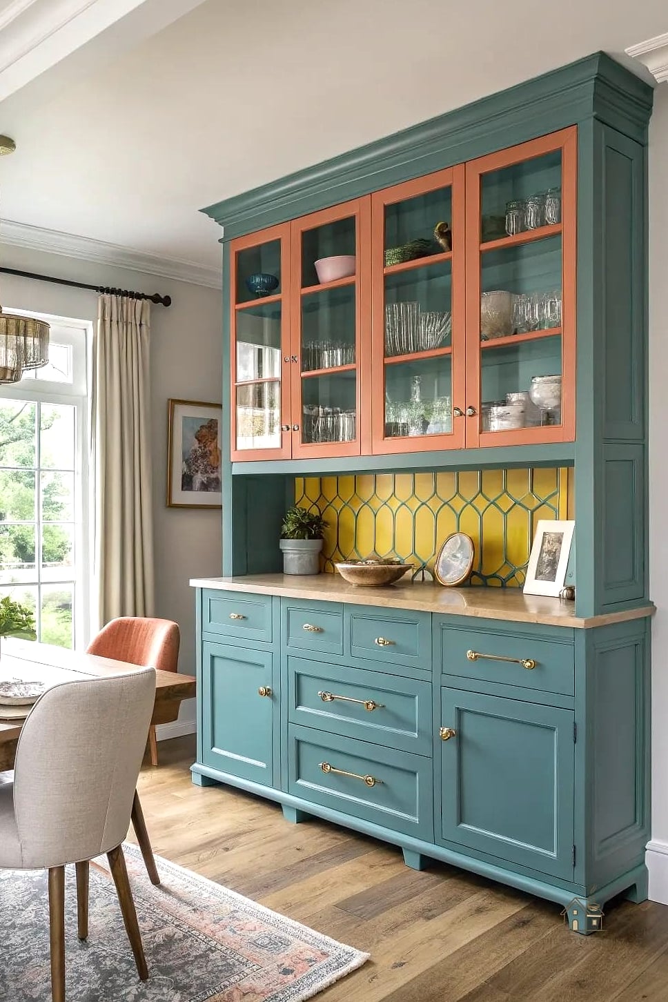 50 Amazing Dining Room Built In Ideas on a Budget 17 Built-In Buffet with Butcher Block Top