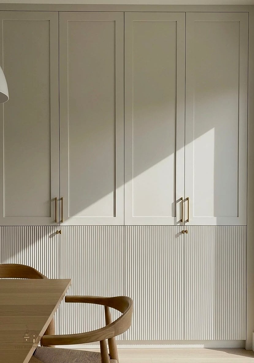 50 Amazing Dining Room Built In Ideas on a Budget 35 Built-In Cabinet with Fluted Panel Doors