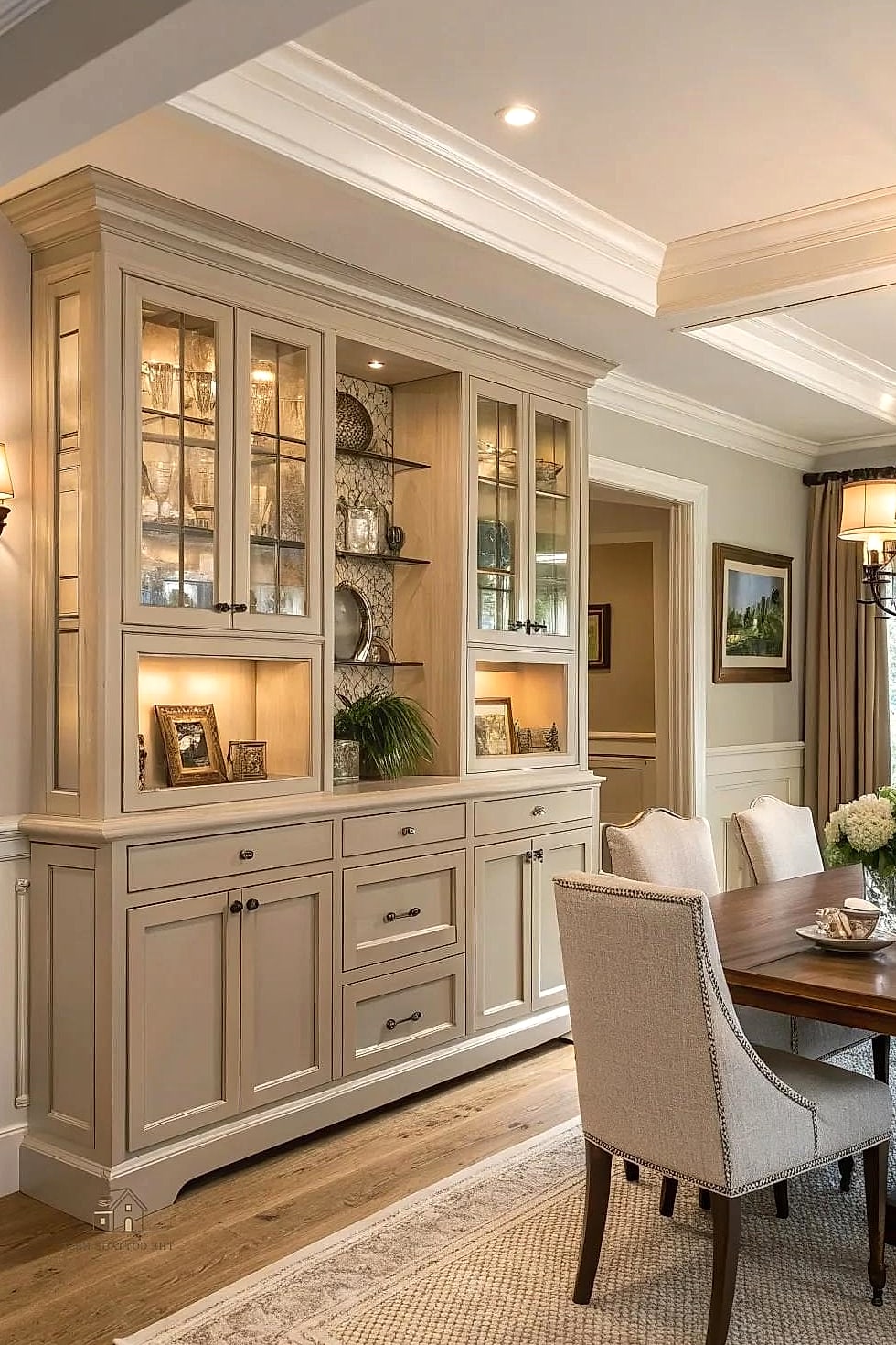 50 Amazing Dining Room Built In Ideas on a Budget 40 Built-In Cabinet Topped with a Mirror
