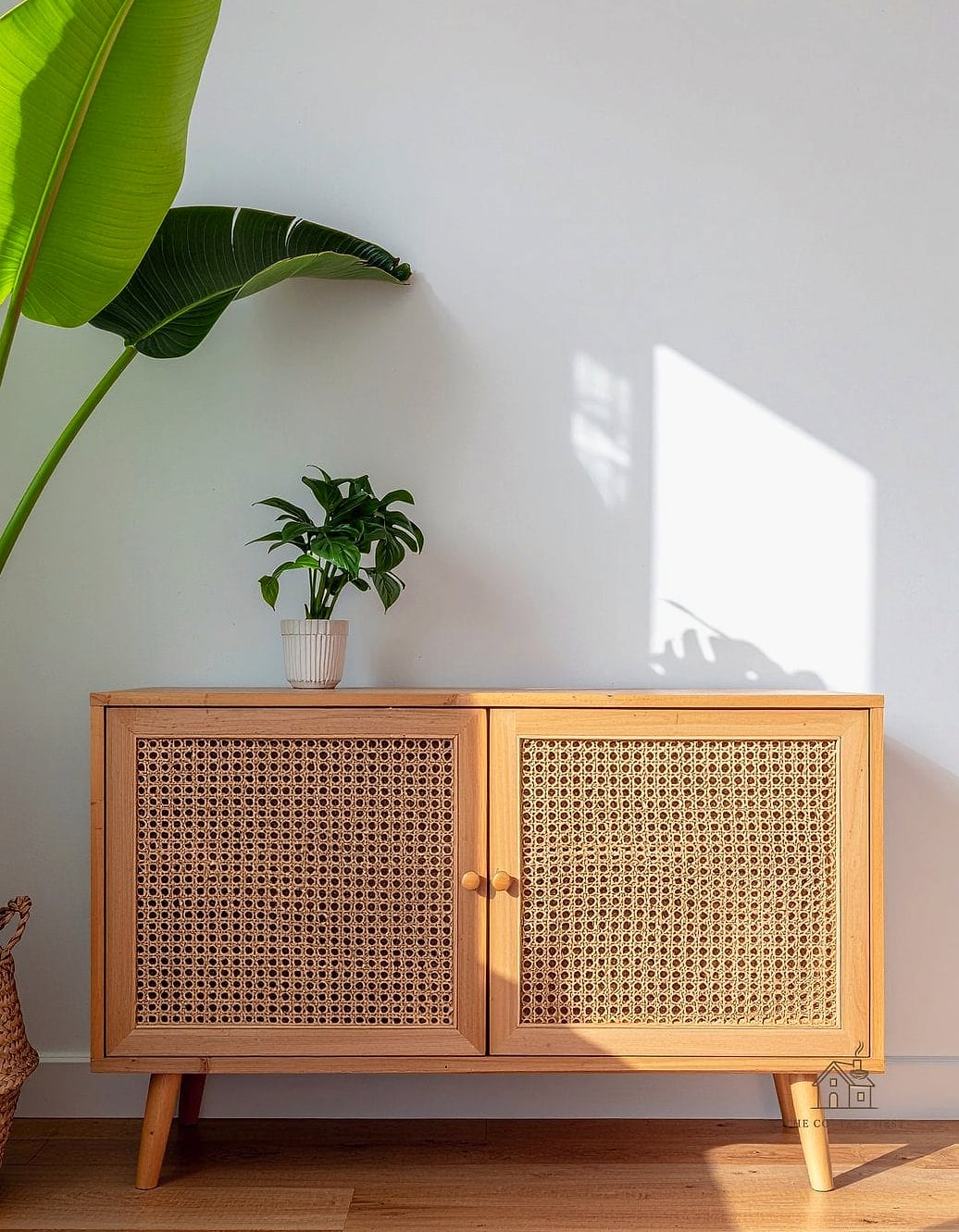 50 Amazing Dining Room Built In Ideas on a Budget 42 Built-In Cabinet with Rattan Basket Storage